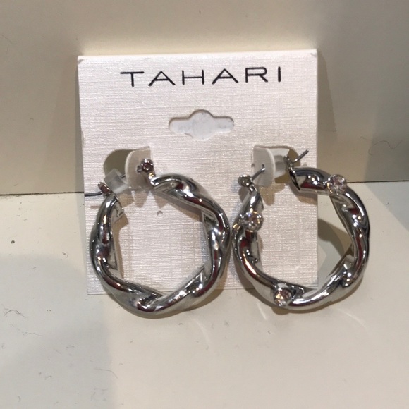 Jewelry - Silver TAHARI hoop earrings